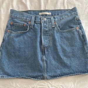 Levi's Blue Denim Mini Skirt